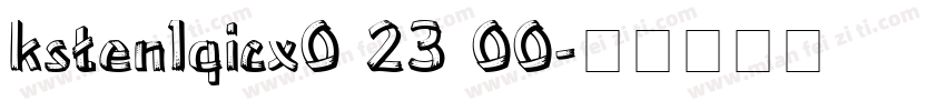kstenlqicx0 23 00字体转换
